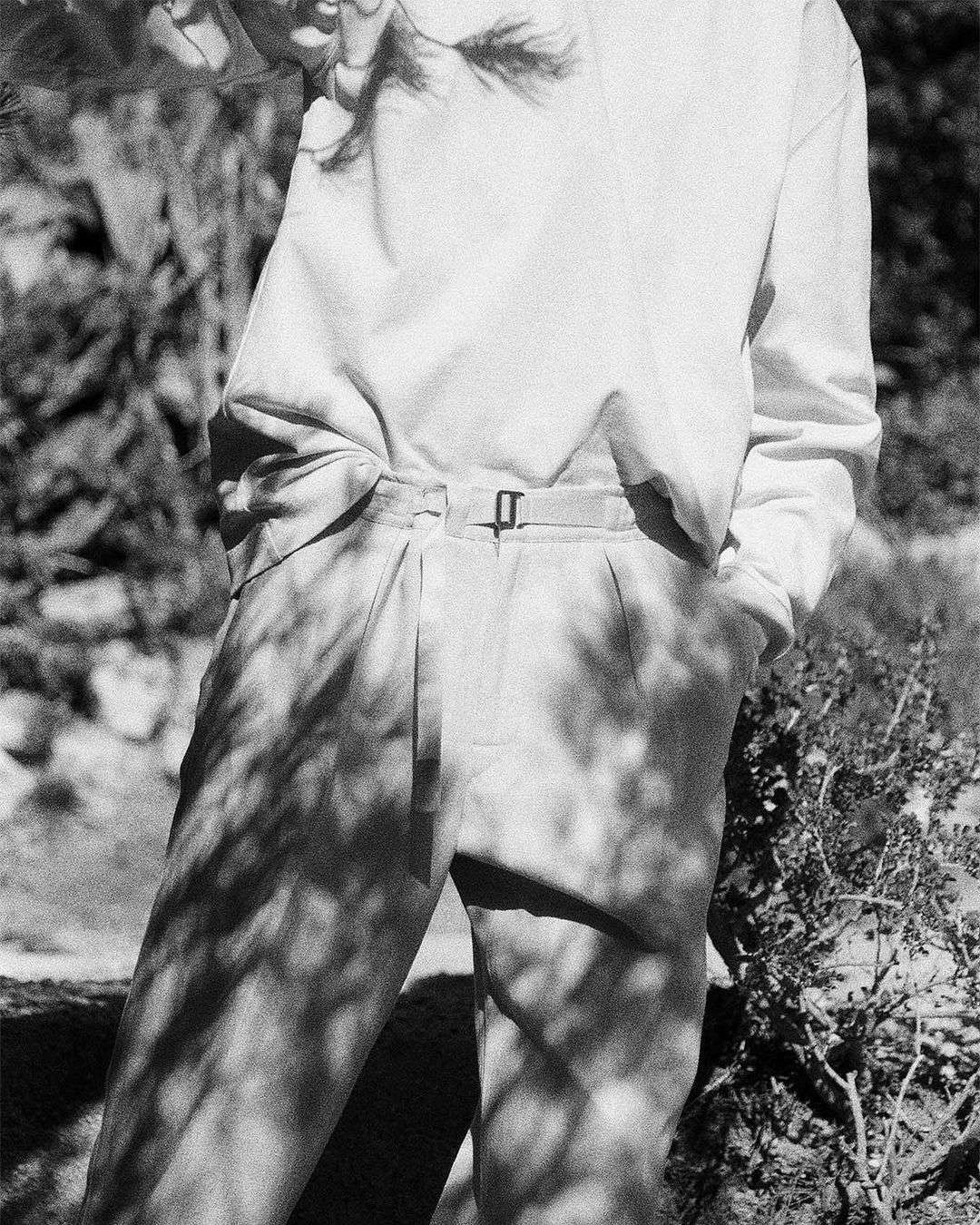 black and white outfit detail